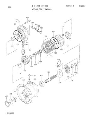 4247870 0409224 MotorDrijfas van M2X96 0409203, ex200-2 Hydraulische Pompdelen