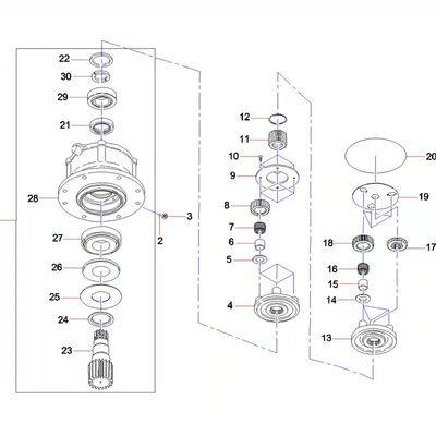 60015194 11323287-1 de Assemblage Geschikte SY75 SY135 SY60 pcr-5b-30A van het Verminderingstoestel